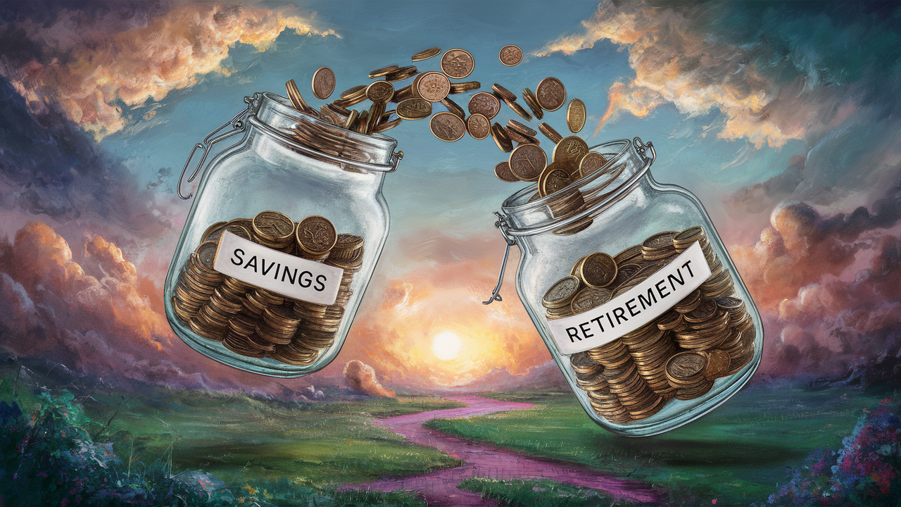 Short note on random dynamics of a retirement fund